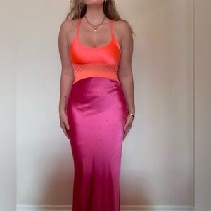 Vibrant Pink and Orange Dress